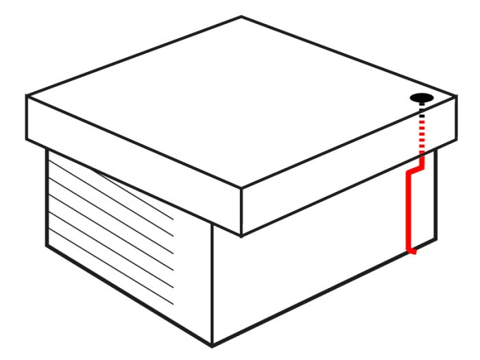 PVC Flat roof set | black | Ø 80 mm | single